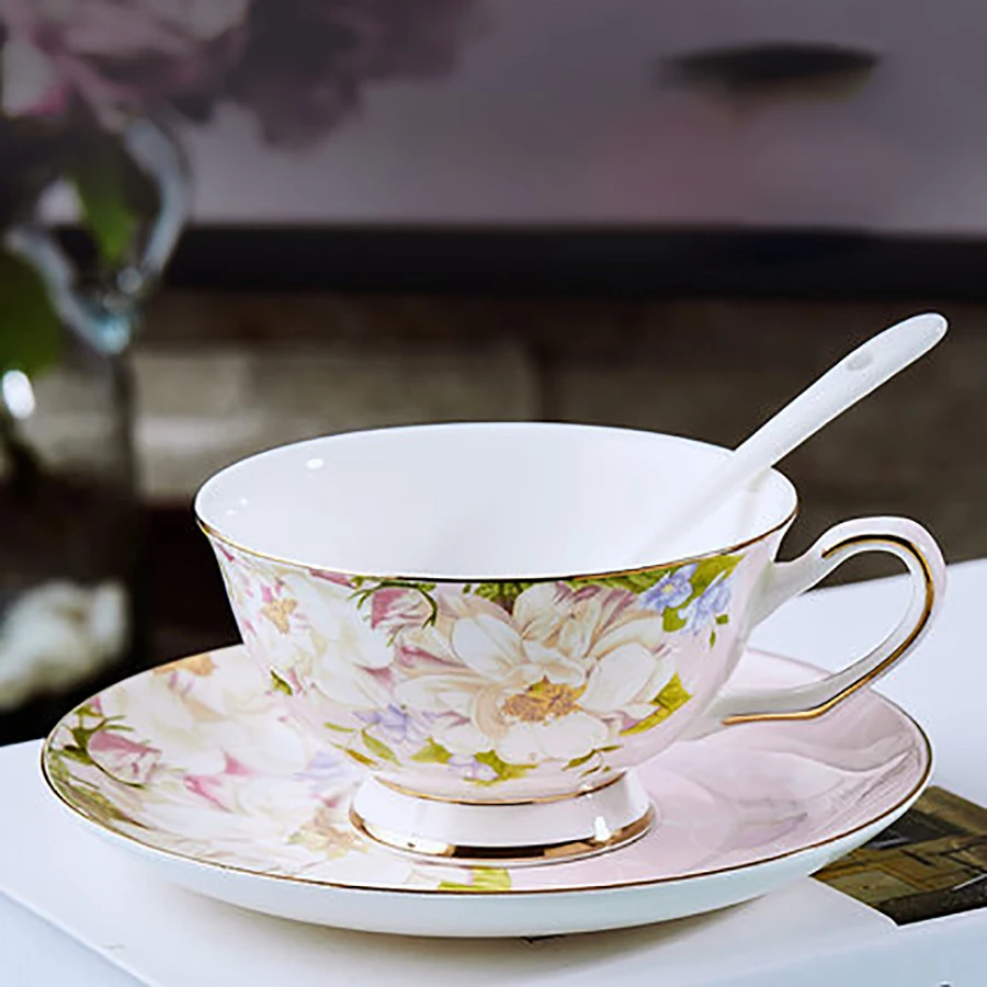 Винтажный Набор чашек высокого чая европейская чашка для кофе чайные