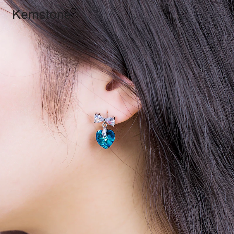 Kemstone 925 Серебряная застежка изысканное белое платье-пачка с бантом в форме сердца