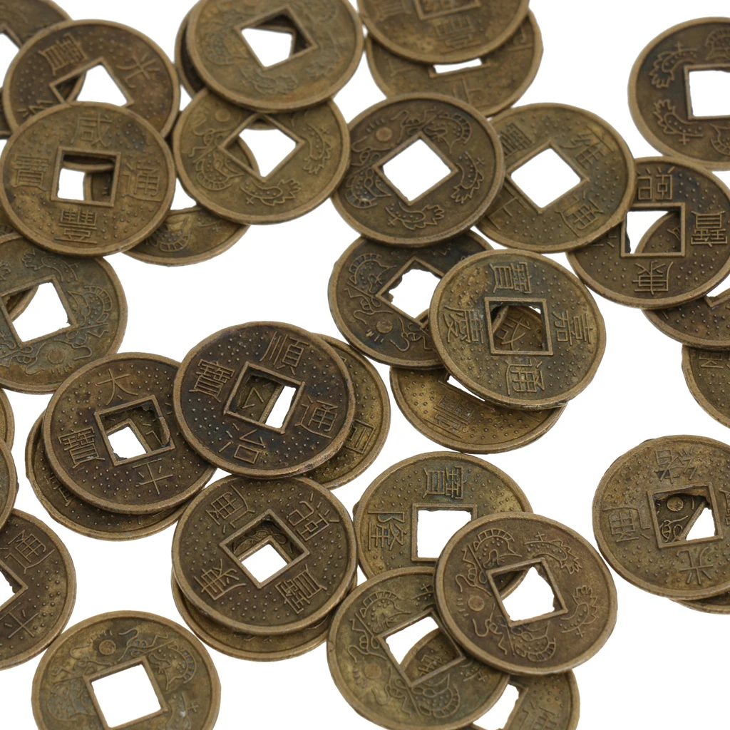 

Lot Of 50 Feng Shui Coins Chinese I-Ching Coins Fortune Coin 1.8cm (0.71'')