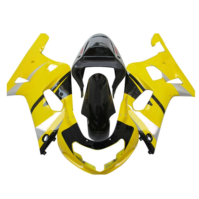 

Совершенно новый комплект обтекателей для SUZUKI GSXR 600 750 2001 2002 2003, желто-черные Обтекатели GSXR600 GSXR750 01 02 03 PL112
