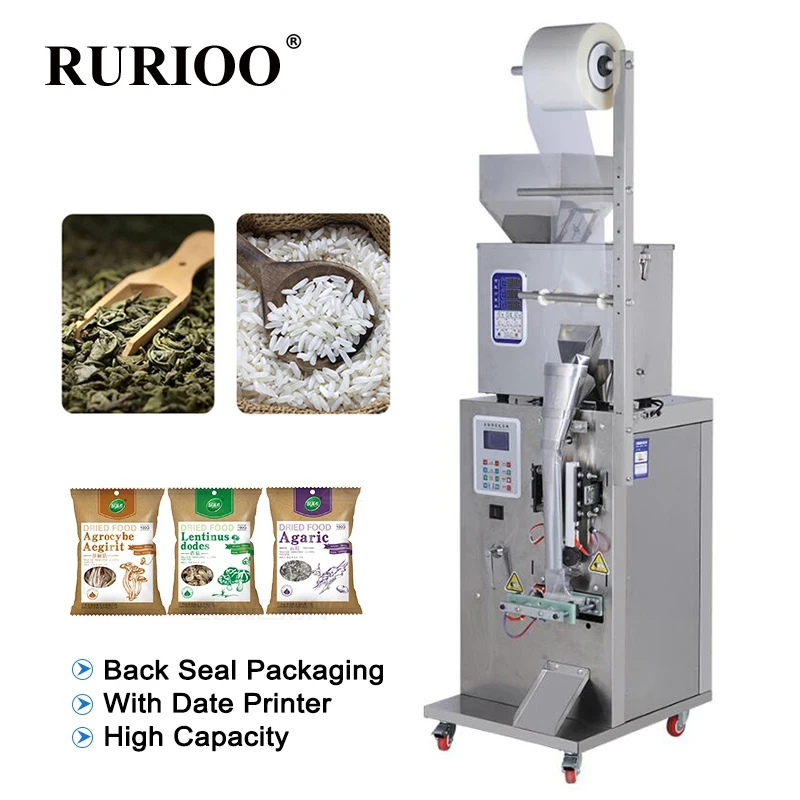 

Automatic Weighing Packaging Machine Food Coffee Bean Grain Powder Bag Back Seal Filling Seal Machine