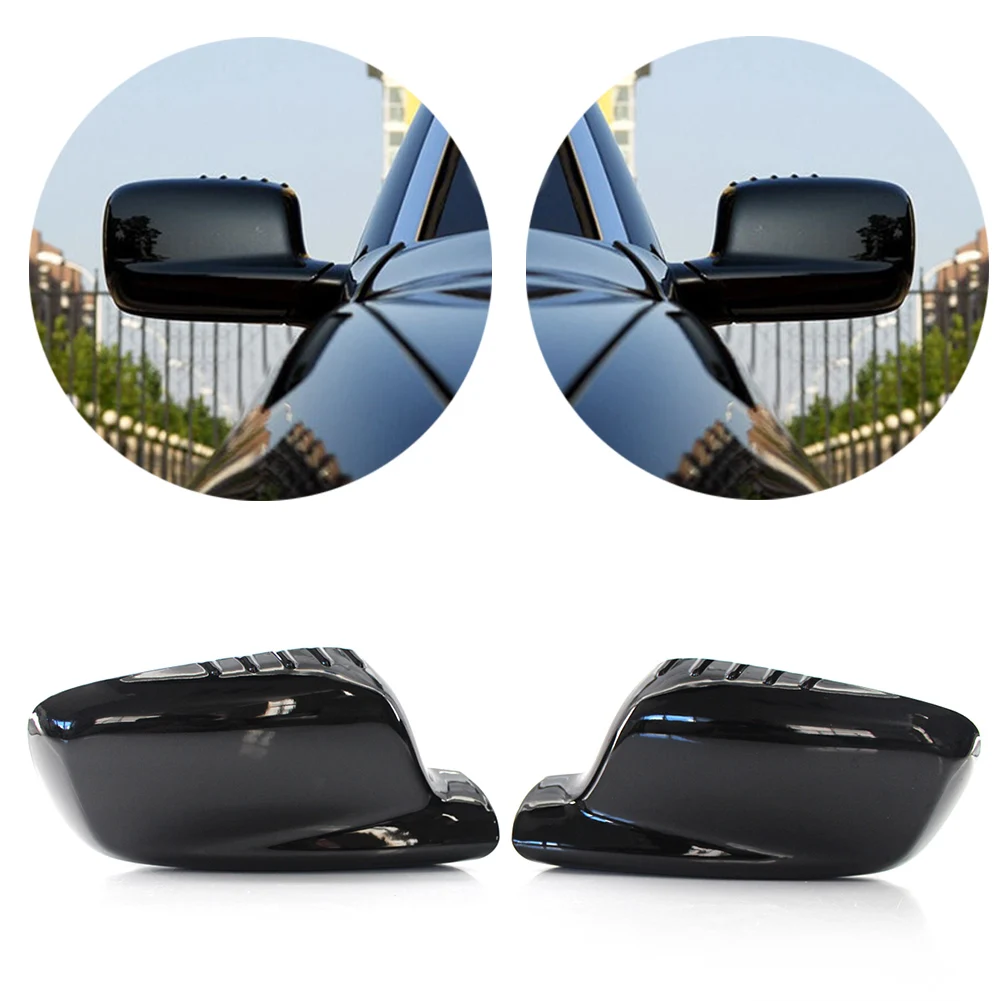 1Pair Car Door Rearview Mirror Side Mirros Cover For BMW 7 Series E65 E66 E67 2001-2008 & 3Serie E46 2000-2006 Left & Right