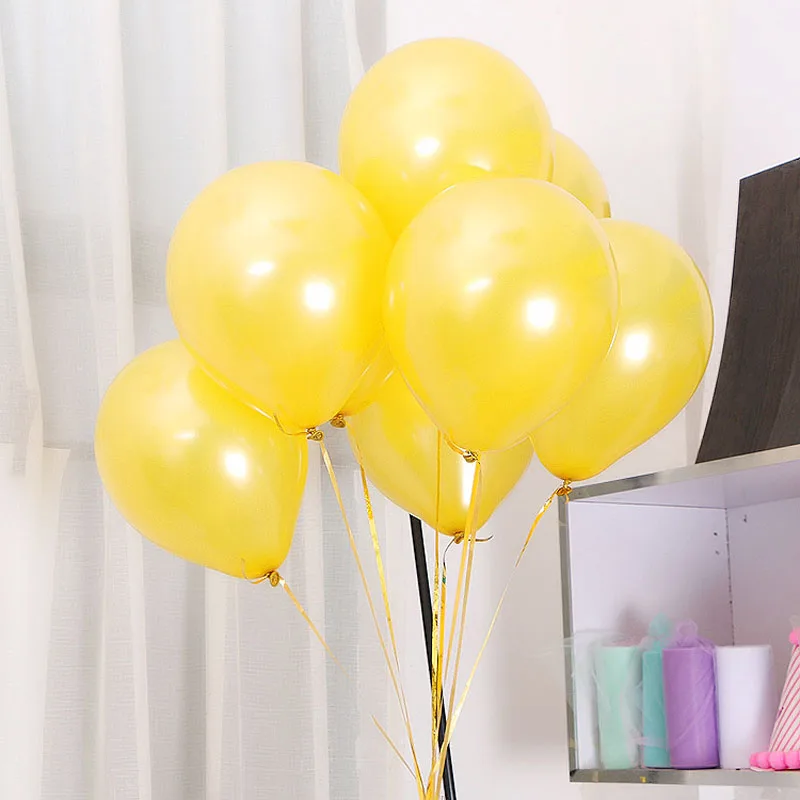 100 шт./пакет 10 дюймов 2 г розовое золото черный серебристый цвет латексный шар