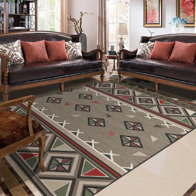 Home European national Wind area carpet kids room living bedroom bedside bathroom kitchen crystal velvet rugs anti-skid pad | Дом и сад