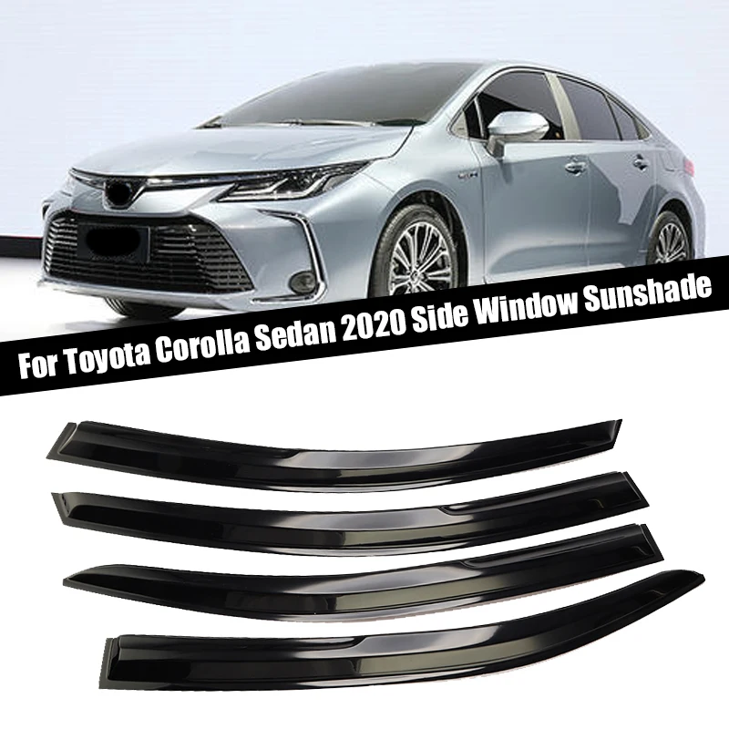 

4PCS/Set Window Visor Vent Sun Shade Rain Guards For Toyota Corolla Sedan 2020 Auto Accessories Car Styling Exterior Accessorie