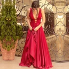 BerySexy красное вечернее платье 2019 элегантное атласное вечернее платье длинное вечернее платье для выпусквечерние вечера