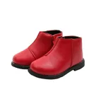 Ботинки детские, черные, красные, хлопковые, на нескользящей подошве, 21 -36 размер