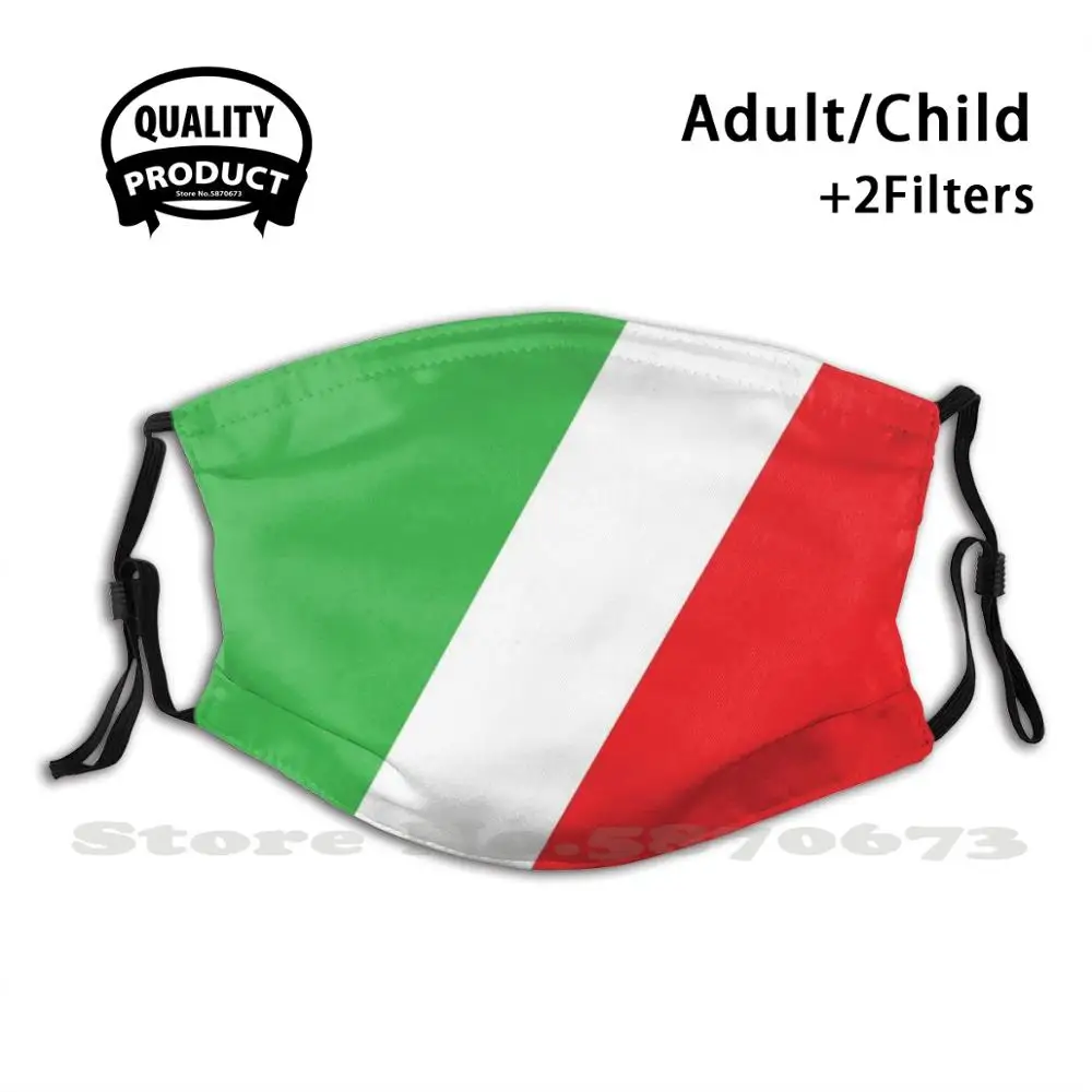 

Маска для лица, с рисунком зеленого, белого и красного цветов