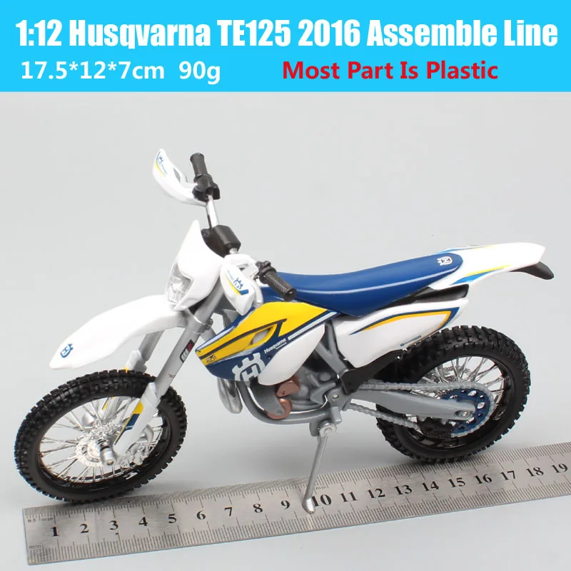 Maisto Assemble 1/12 Scale TE Husqvarna TE125 2016 Motorcycle Model Dirt Bike Motocross Enduro Off Road Model Toy DIY Install images - 6