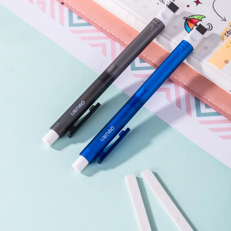

Eraser Mechanical Eraser Meticulous Highlighting Refillable Pen Shape Rubber