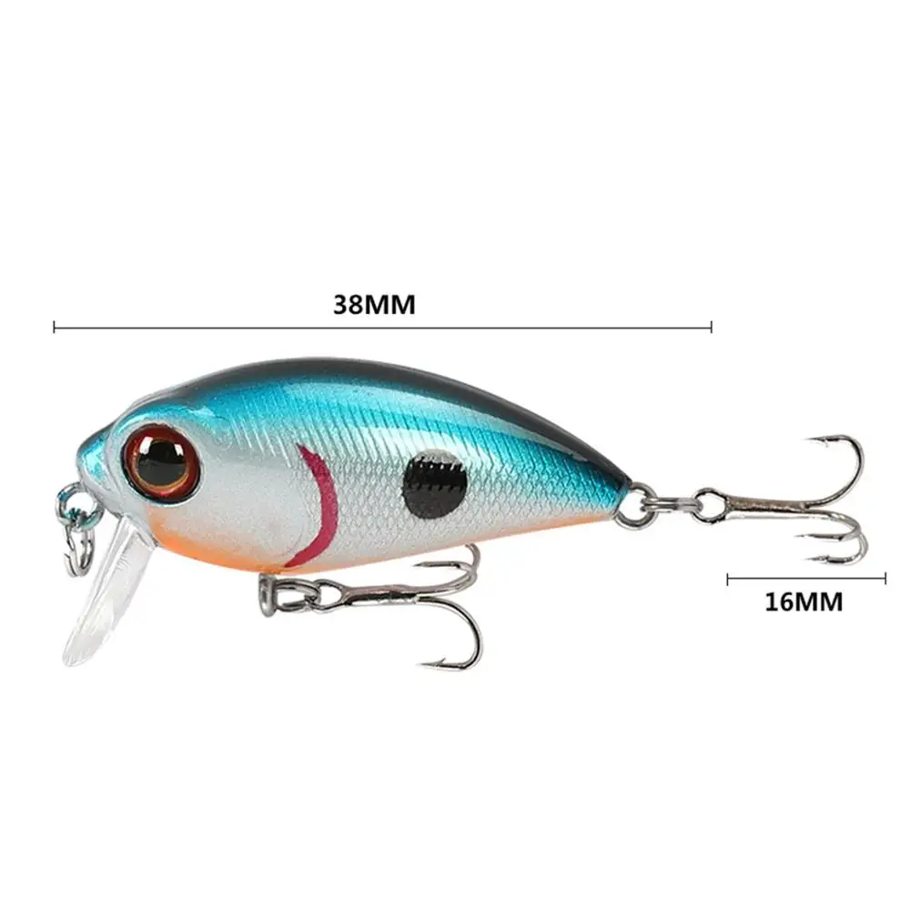 Mises 3.8cm 3.4g Ten Colors Mini Floating Bionic Crank Little Fatty Lure Artificial Bait Hard Bait Fishing Lure Wobbler