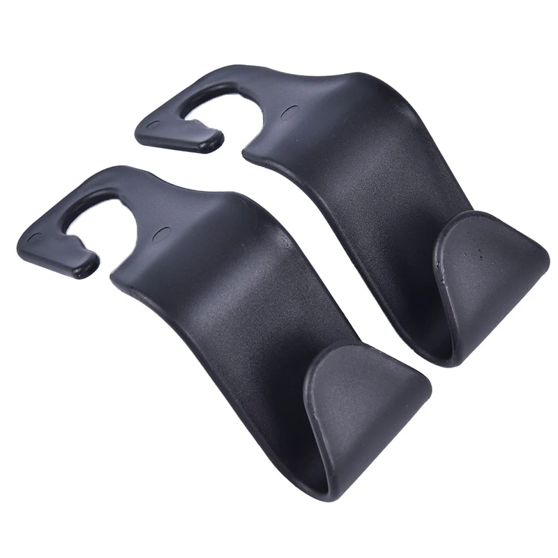 

2pcs Black Car Seat Hook Purse Bag Hanger Bag Organizer Holder Clip Accessories