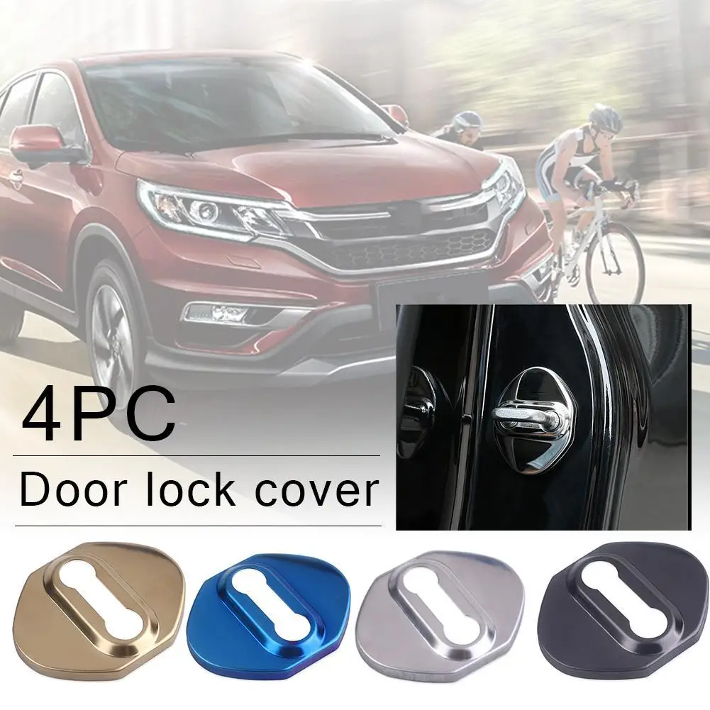 Крышка дверного замка 4 шт. Пряжка из нержавеющей стали Защитная крышка для Honda CRV