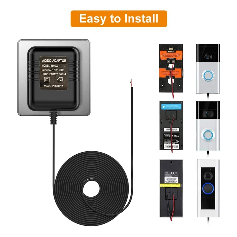 18 В переменного тока трансформатор 5 метровый кабель беспроводной дверной звонок