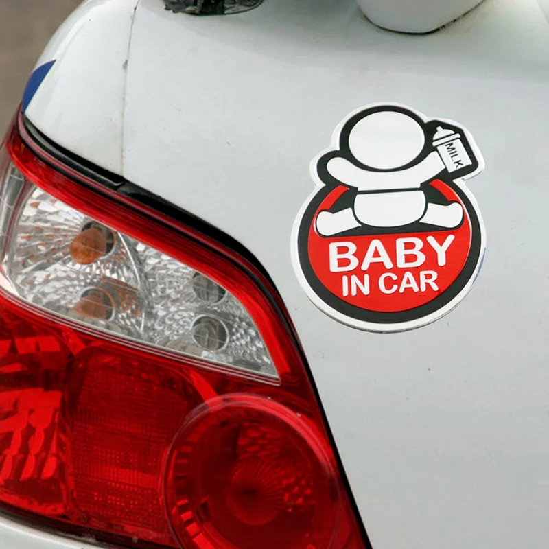 

Car Auto Window Sticker Baby In Car Style 3D Reflective Safety Warning Decal Vinyl Waterproof Sticker Car Exterior Trim