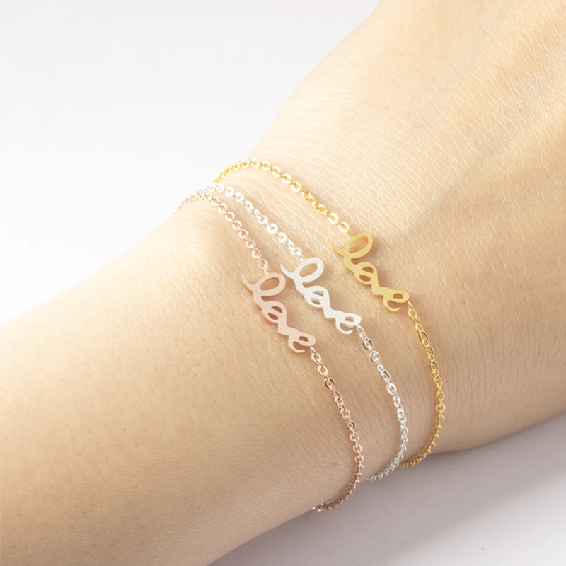 Браслеты дружбы из розового золота с сердцем для женщин ювелирные изделия