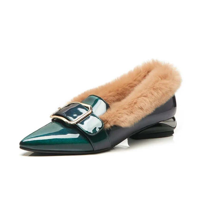 Женские туфли лодочки ESVEVA повседневные ручной работы на низком квадратном