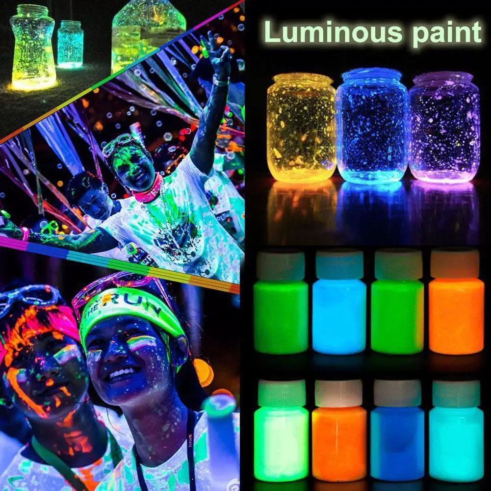 

Water-based Luminous Pigment Art Fluorescent Paint Neon Painting Set Glass Pen Dip Pen Art Color Ink Test Color Dip Transparent