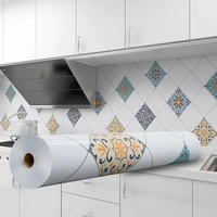 oil proof self adhesive kitchen decor wallpaper wall stickers anti fouling high temperature aluminum foil stickers contact paper