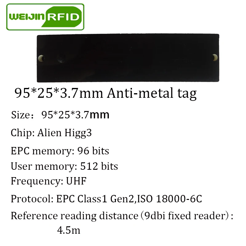 UHF RFID Анти метка 915 МГц 868 Alien Higgs3 EPC 10 шт. Бесплатная доставка 95*25*3 7 мм Междугородные