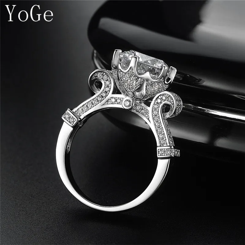 YoGe ювелирные украшения R0994C Роскошные Модные CZ Большой Камень Свадебные вечерние