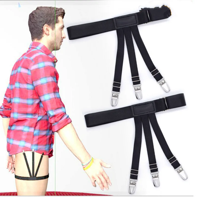 

1 Pair Mens Shirt Stays Garters Holder Adjustable Shirt Holders Resistance Belt Shirt Suspenders For Men Locking Clamps
