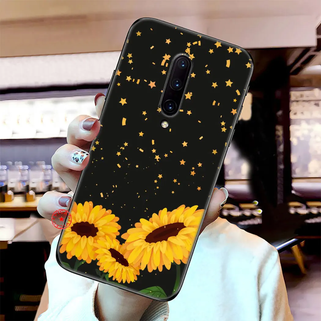 Black white cartoon pattern Soft Silicone Case for oneplus 5 5t 6 6t 7 Pro TPU Cover |