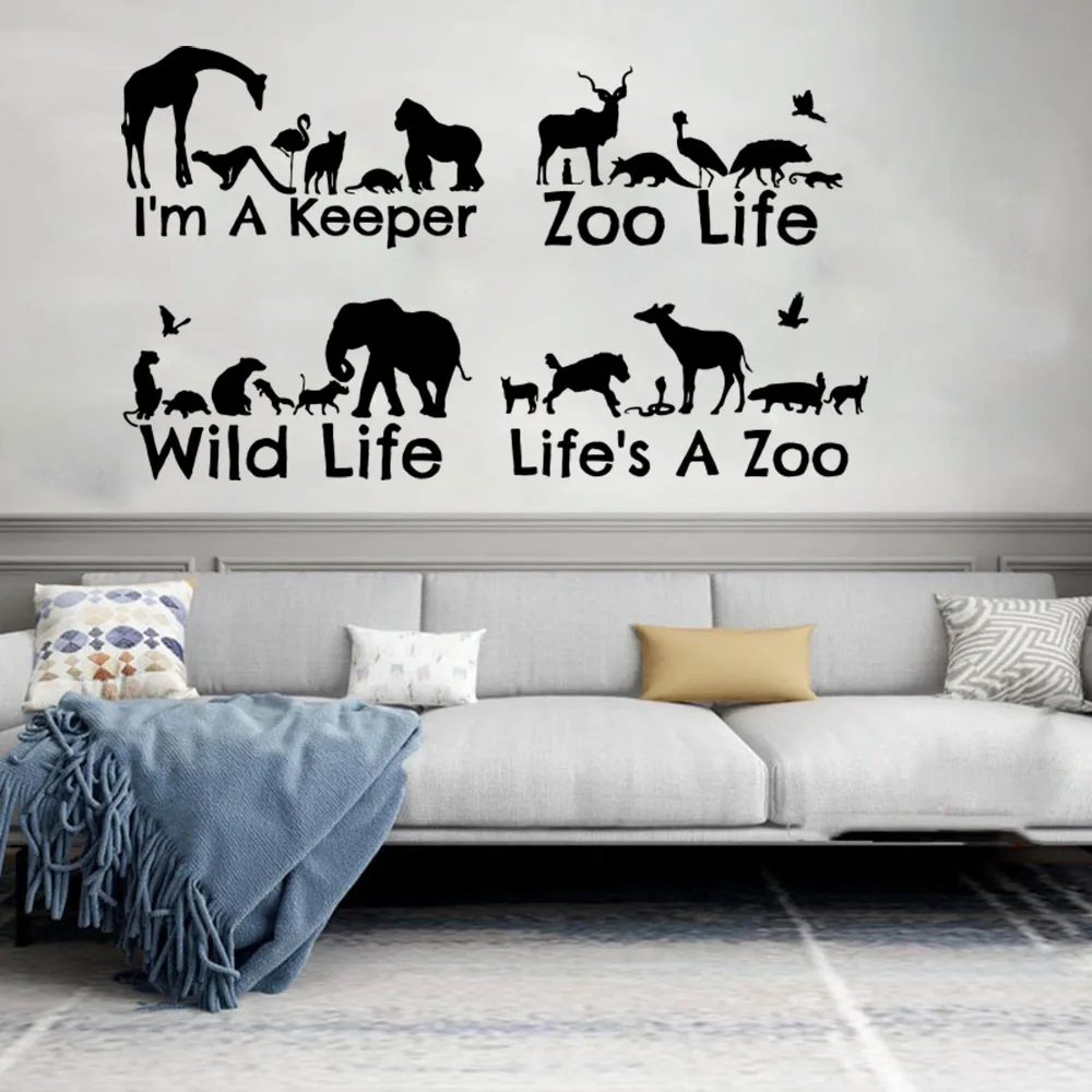 Лесной зоопарк Дикая жизнь искусственная спальня детская комната сафари жираф