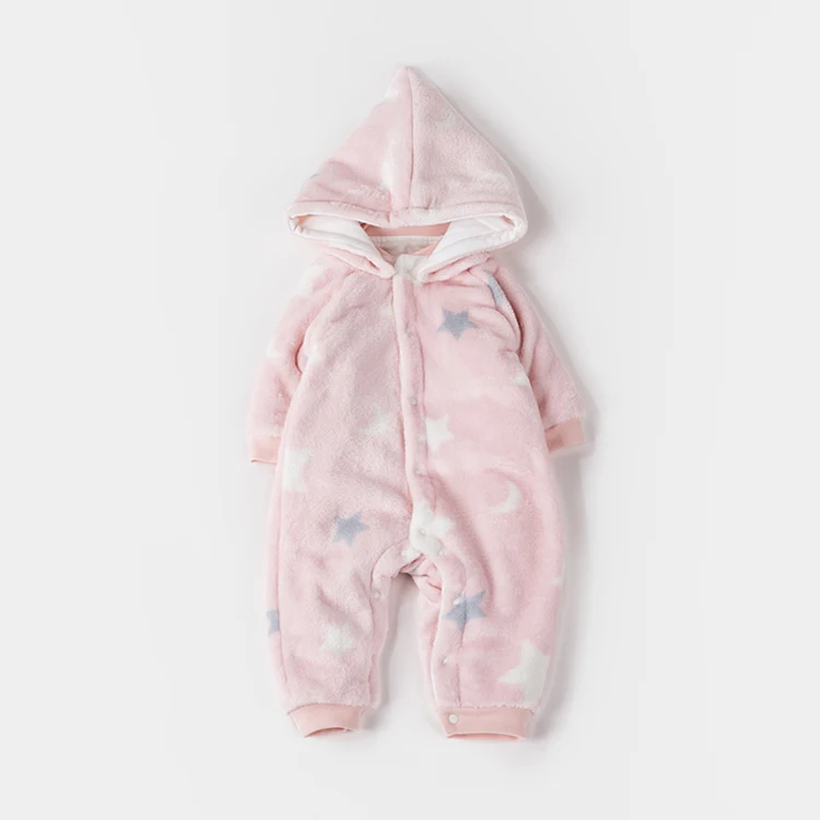 Новинка Зимний комбинезон с капюшоном для малышей Хлопковый утепленный флисовый