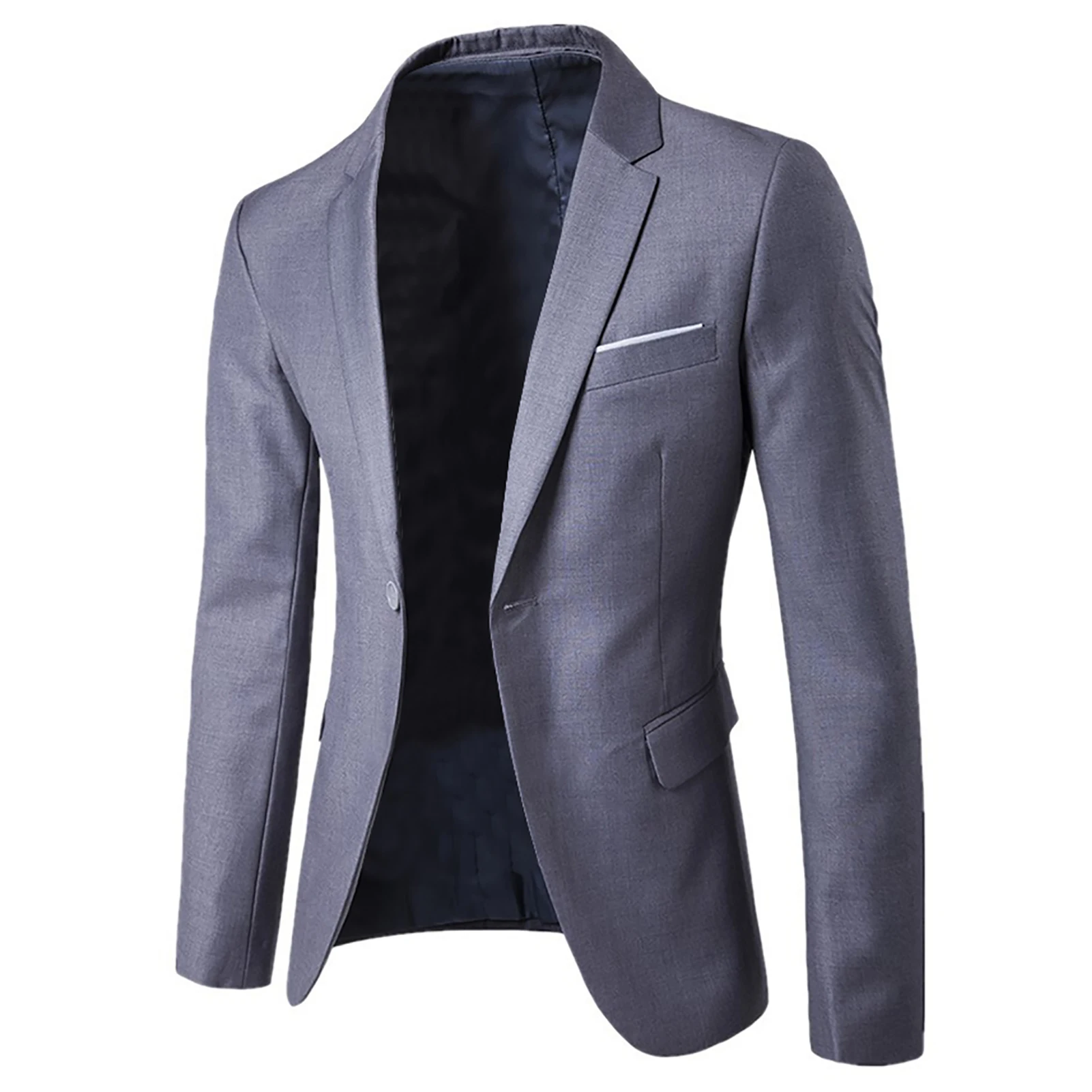 

2020 New Fashion 2Pcs/Set Plus Size Men Solid Color Long Sleeve Lapel Slim Button Business Suit Men Office Wedding Wear Clothing