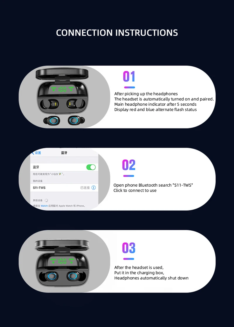 TWS Bluetooth 5,0 наушники IPX5 водонепроницаемые наушники светодиодный дисплей спортивные Беспроводные наушники с зарядным устройством 3500 мАч для xiaomi