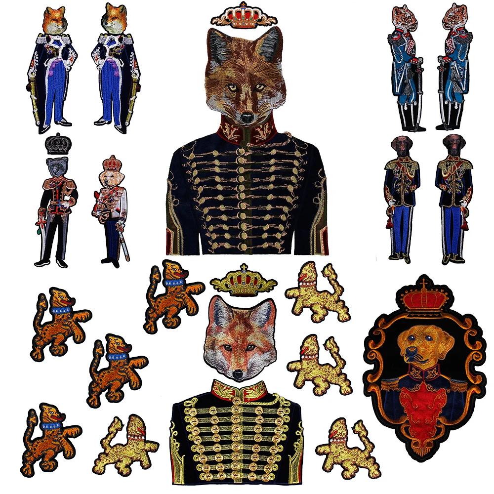 1 комплект Стильные туфли с вышивкой Туфли королевской короны лисы собаки из