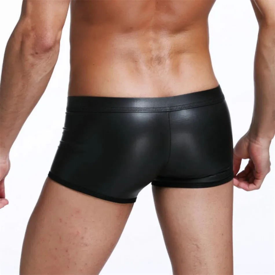 Металлическое кольцо Для мужчин s сексуальные трусы боксеры с багажник чехол
