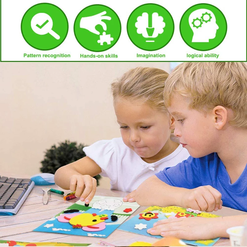 10Pcs 3D DIY EVA Foam Stickers Puzzle Games Cartoon Animal Learning Education Toys For Children Kids Gifts Art Craft Toy Sticker | Игрушки и