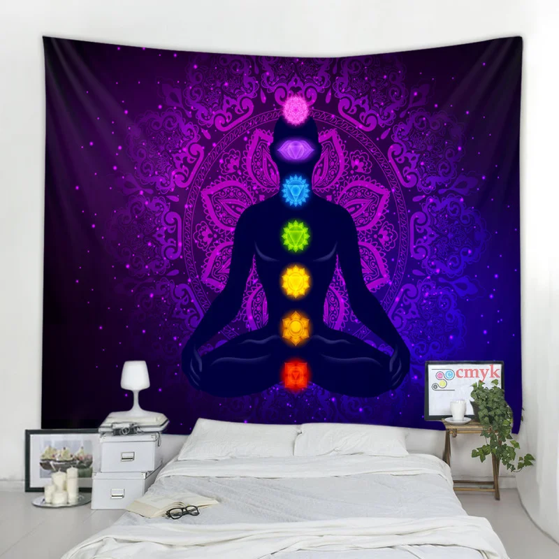 

Mandala Tapestry Wall Cloth India Buddha Meditation Chakra Tapestry Wall Hanging Psychedelic Yoga Wall Hanging Wall Decor