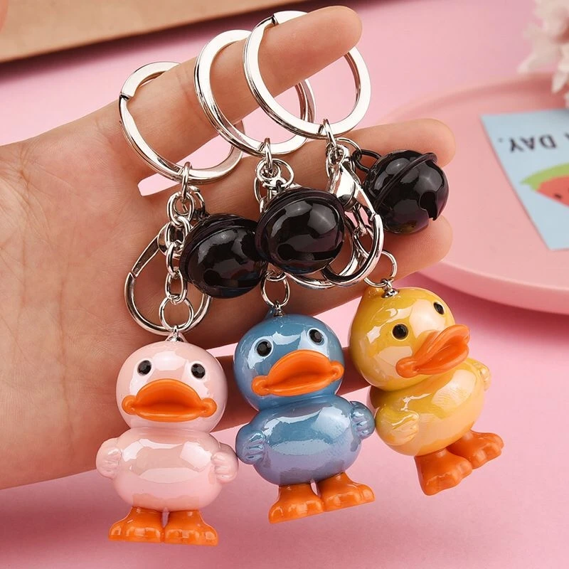 

Cute cute fun colorful duck acrylic key chain simple fashion car key pendant