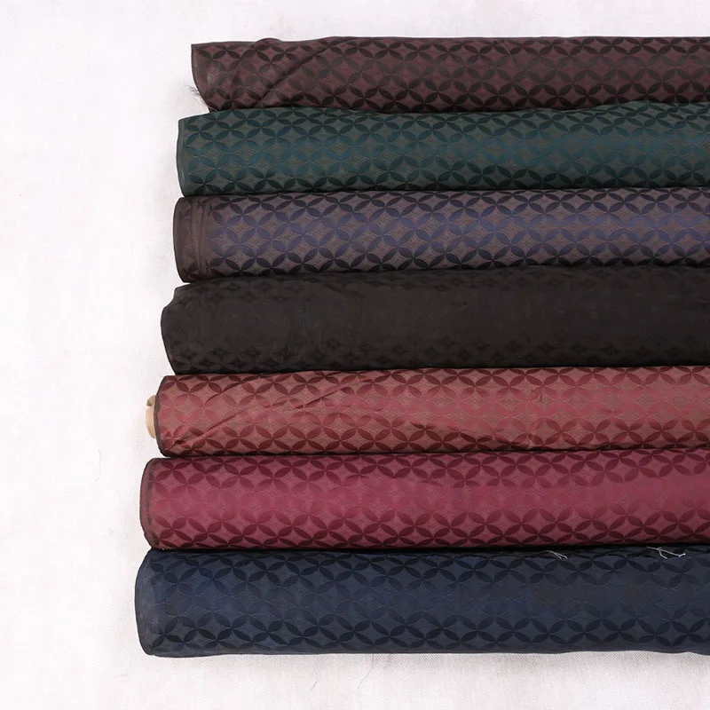 Медный цветок жаккард поливаемая Марля шелковая ткань для атласного платья