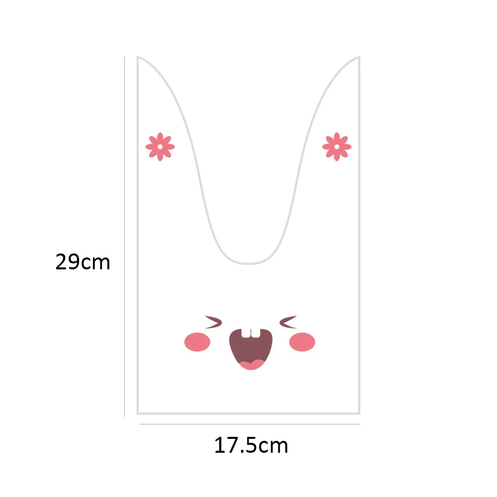 100 шт. большие подарочные мешки Милая зимняя куртка с длинными ушками животных