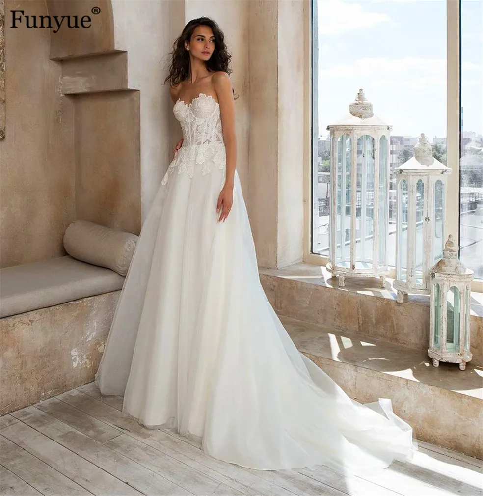 

Очаровательное белое свадебное платье с вырезом сердечком из тюля с запахом, Новое поступление 2020, сексуальный корсет, свадебное платье, пл...