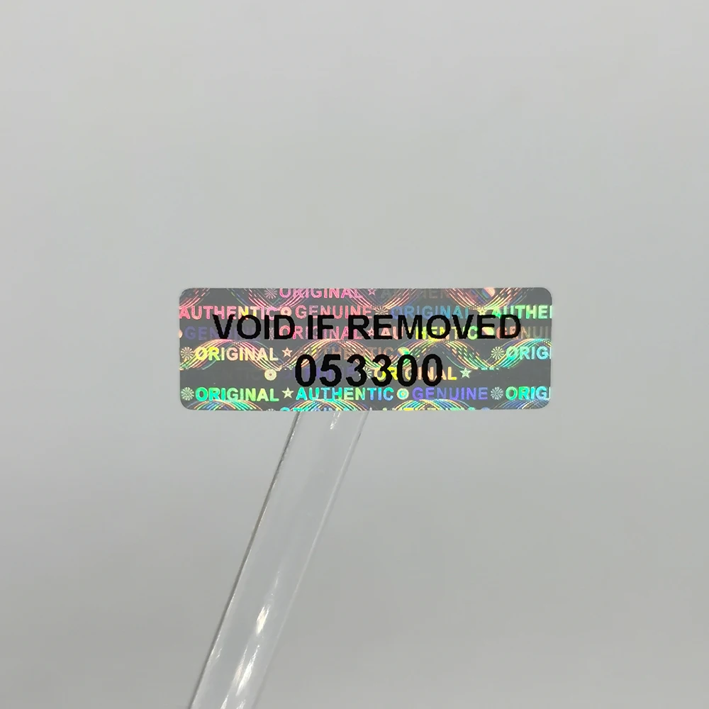 

Hologram Warranty Sticker, Tamper-Proof Sealing Void Laser Label, Serial Number Logo Can Be Customized, 1000pcs 30mmx10mm