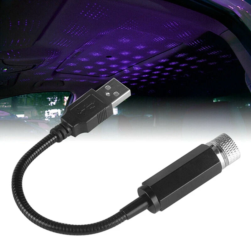 

2Pcs Star Lights for Car USB Star Decortive Light Projector Adjustable Car Interior Ceiling Led Light Atmospheres Decoration