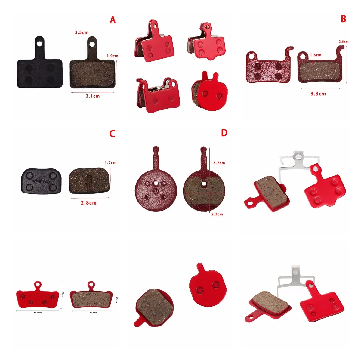 

1 Pair Organic MTB Mountain Bikes Cycling Road Bicycle Resin Disc Brake Pads