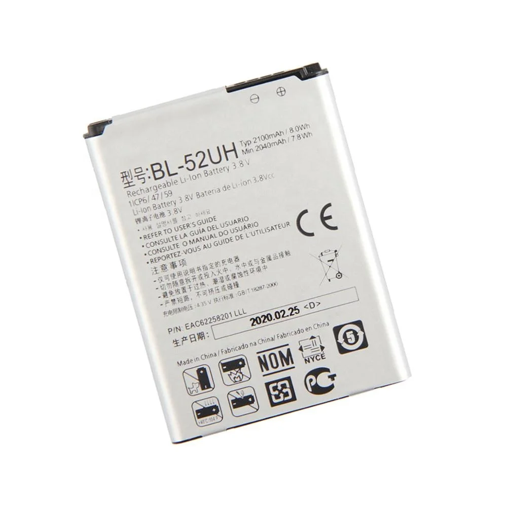 PINZHENG 2100 мА/ч BL-52UH Батарея для LG Spirit H422 D280N D285 D320 D325 DUAL SIM H443 Escape 2 VS876 L65 L70 MS323