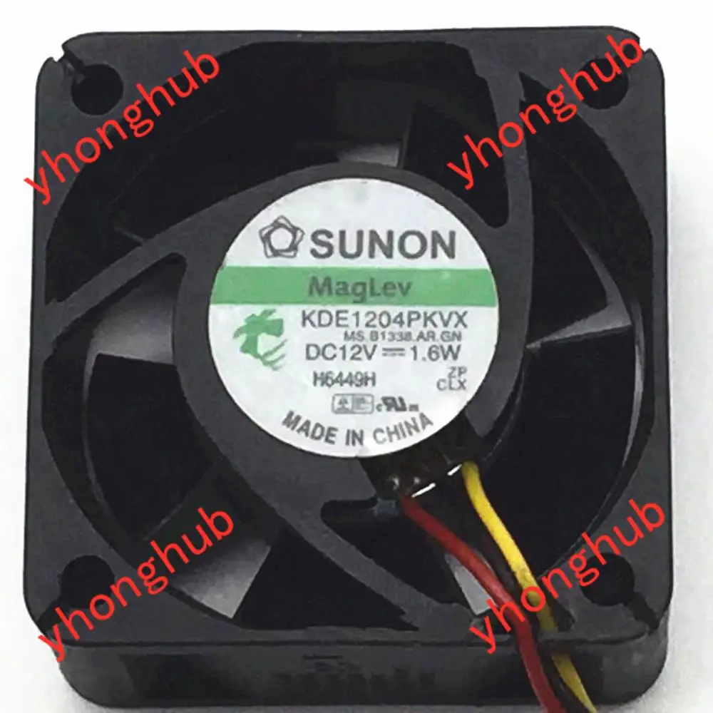 SUNON KDE1204PKVX MS.B1338 AR GN DC 12V 1 6 W 3 провод 40x40x20 мм Сервер вентилятор охлаждения|square fan|sunon