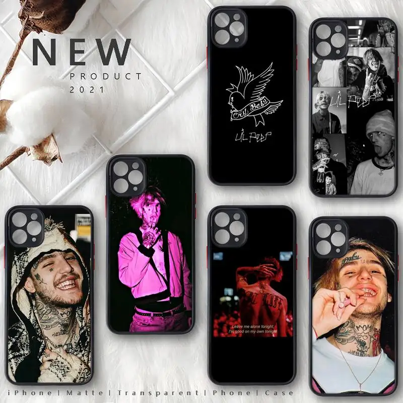 

lil peep famous rapper Phone Case matte transparent For iphone 7 8 11 12 plus mini x xs xr pro max cover