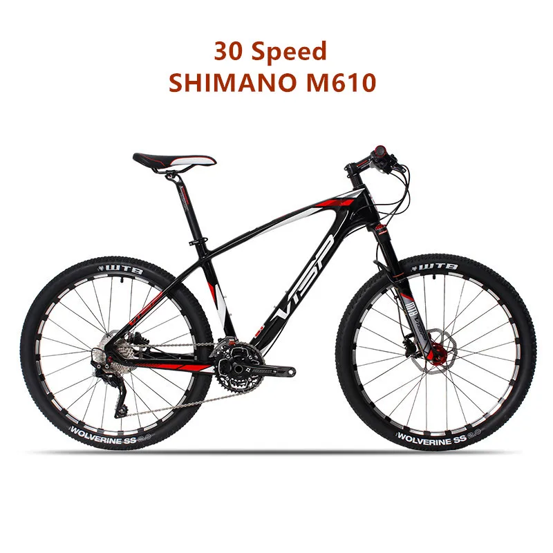 30 black red Бренд горный велосипед рама из углеродного волокна 26/27. 5 дюймов колеса MTB 27/30/33 скорости SHIMAN0 SHIMAN0 гидравлический велосипед с дисковым тормозом - Цвет: 30 black red