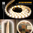 Светодиодный светильник для зеркала для макияжа с USB-кабелем, гибкая лампа для туалетного столика, водонепроницаемая светильник ная лампа для подсветки зеркала в ванной комнате, 5 В