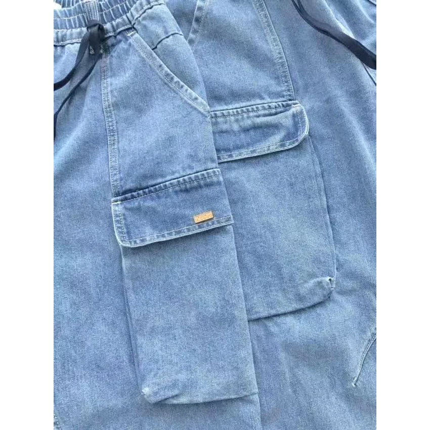 

Quality High Trousers Jeans Men Women Darted patch pockets Kith DENIMS classic Pants