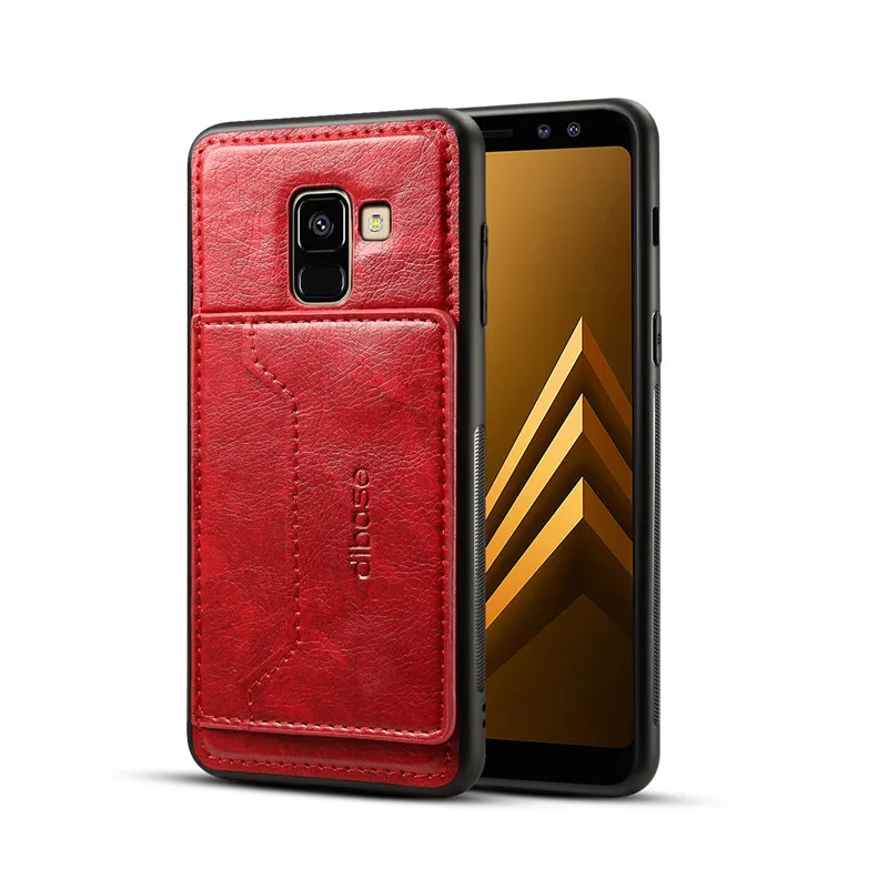 Красный Для samsung Galaxy A50 A30 A20 A70 A30S S10 S9 A7 A9 A8 A6 J4 Plus S10E кожаный чехол-книжка чехол КРЫШКА ДЛЯ samsung обратите внимание; размеры 9 и 10 плюс - Цвет: Красный