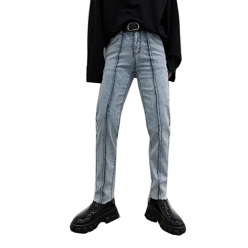 Flare Japanese and Korean jeans men's Korean fashion micro-elastic jeans flared fashion autumn and winter